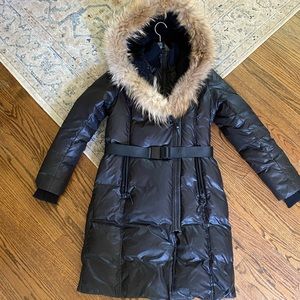 RUDSAK Double Zipper Fur Hood Puffer Coat
